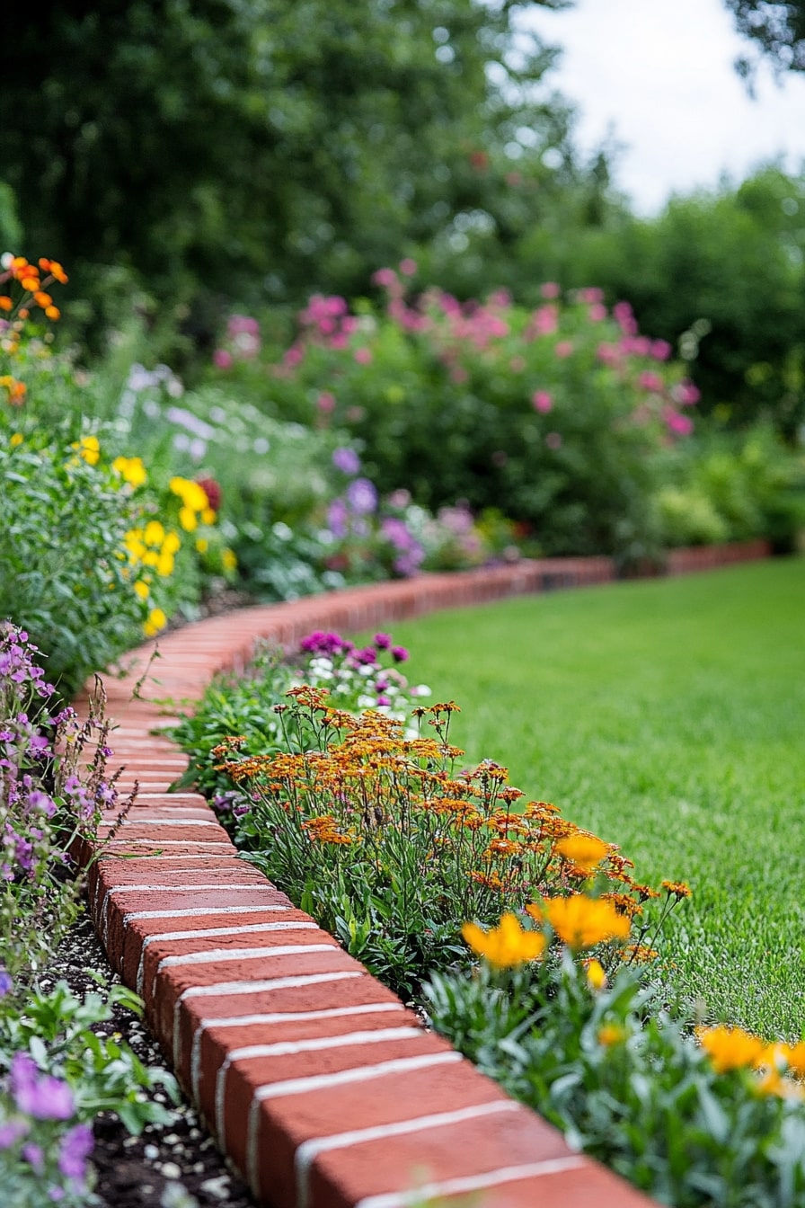 Red Brick for a Classic Garden Border