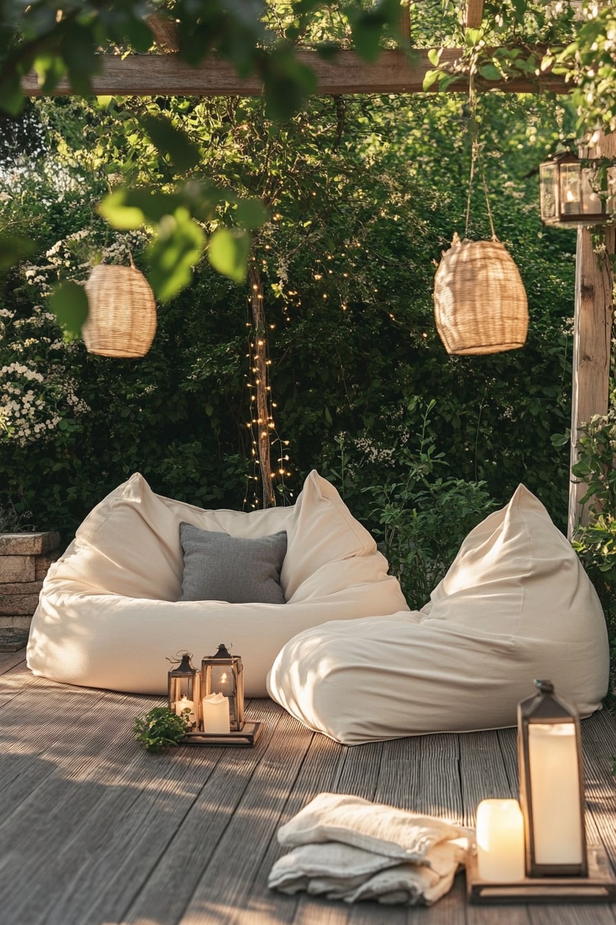 Beanbag Lounge Under the Pergola