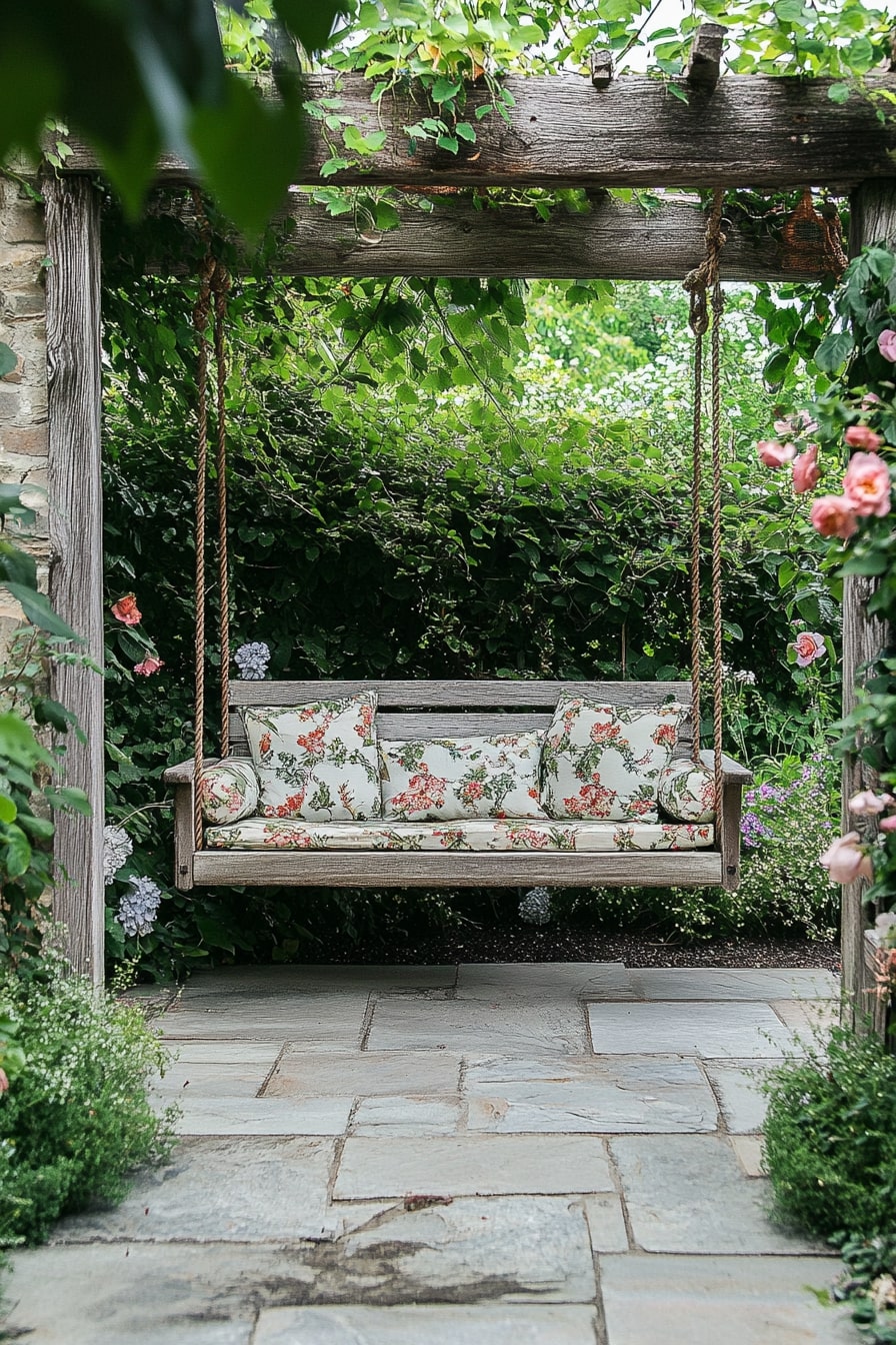 Floral Garden Swing