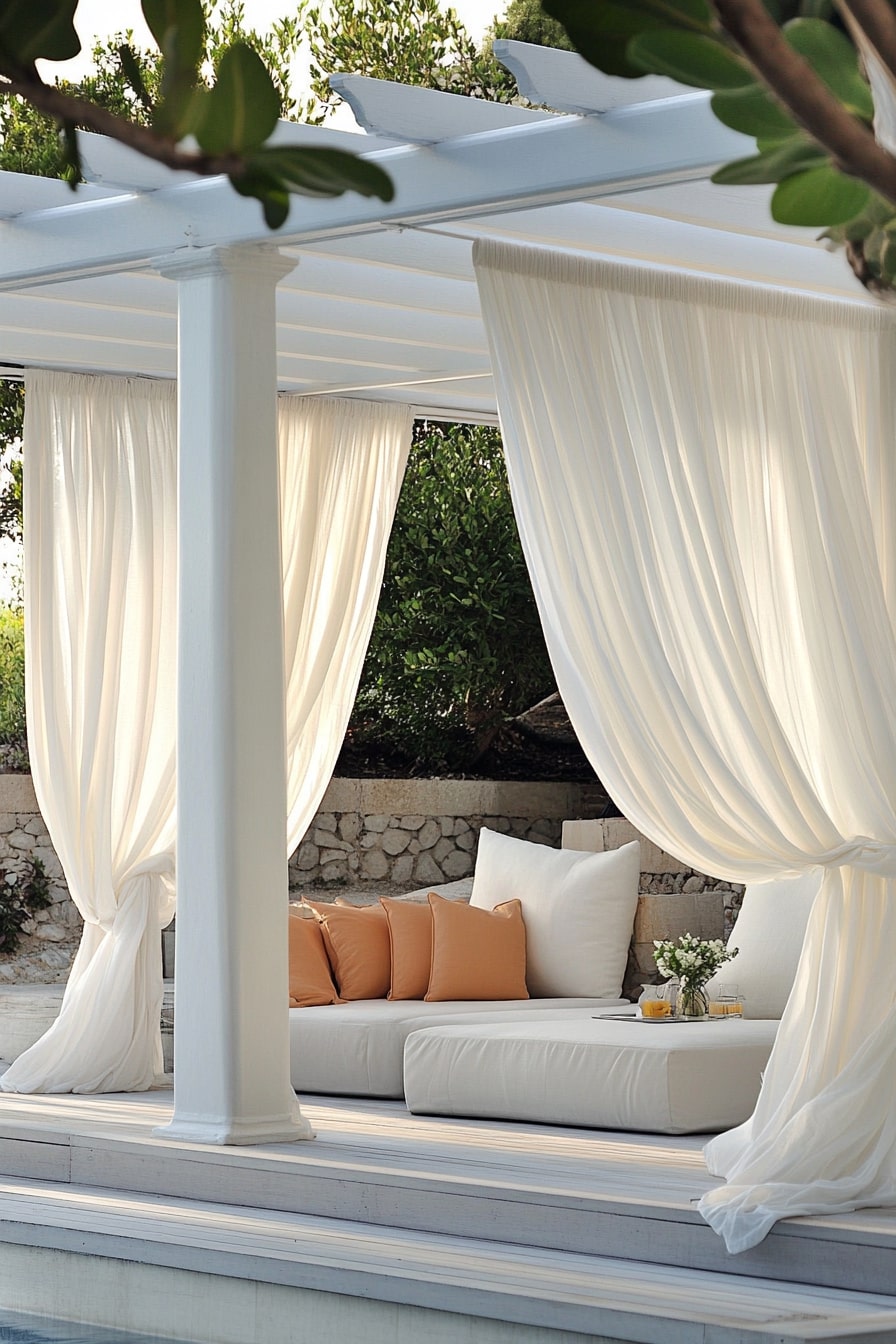 Flowing Drapes and Cushions