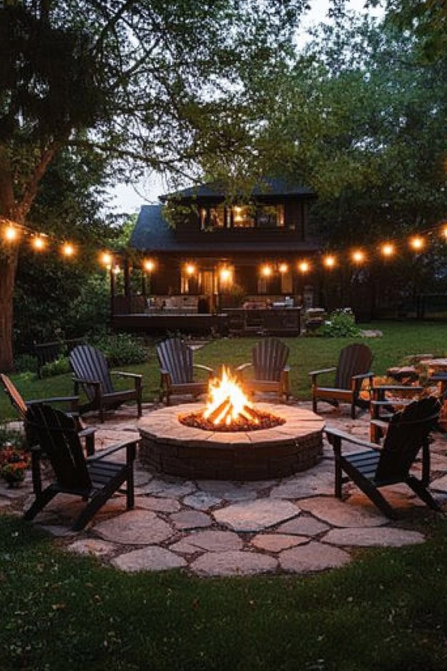 Around a Glowing Fire Pit