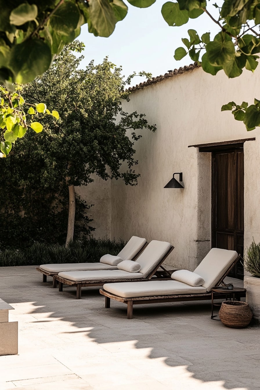 Sun Loungers in a Quiet Corner