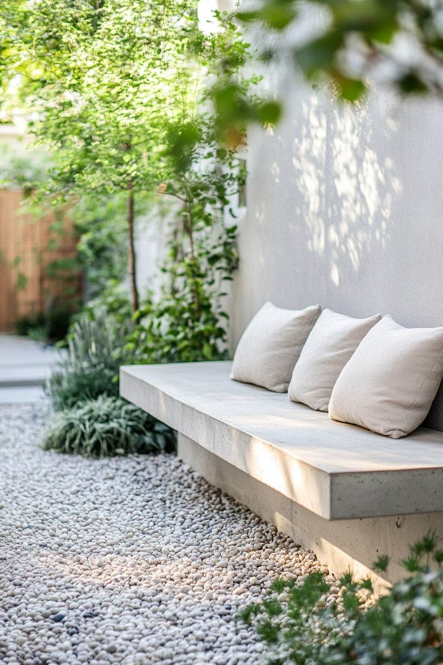 Built-In Concrete Bench