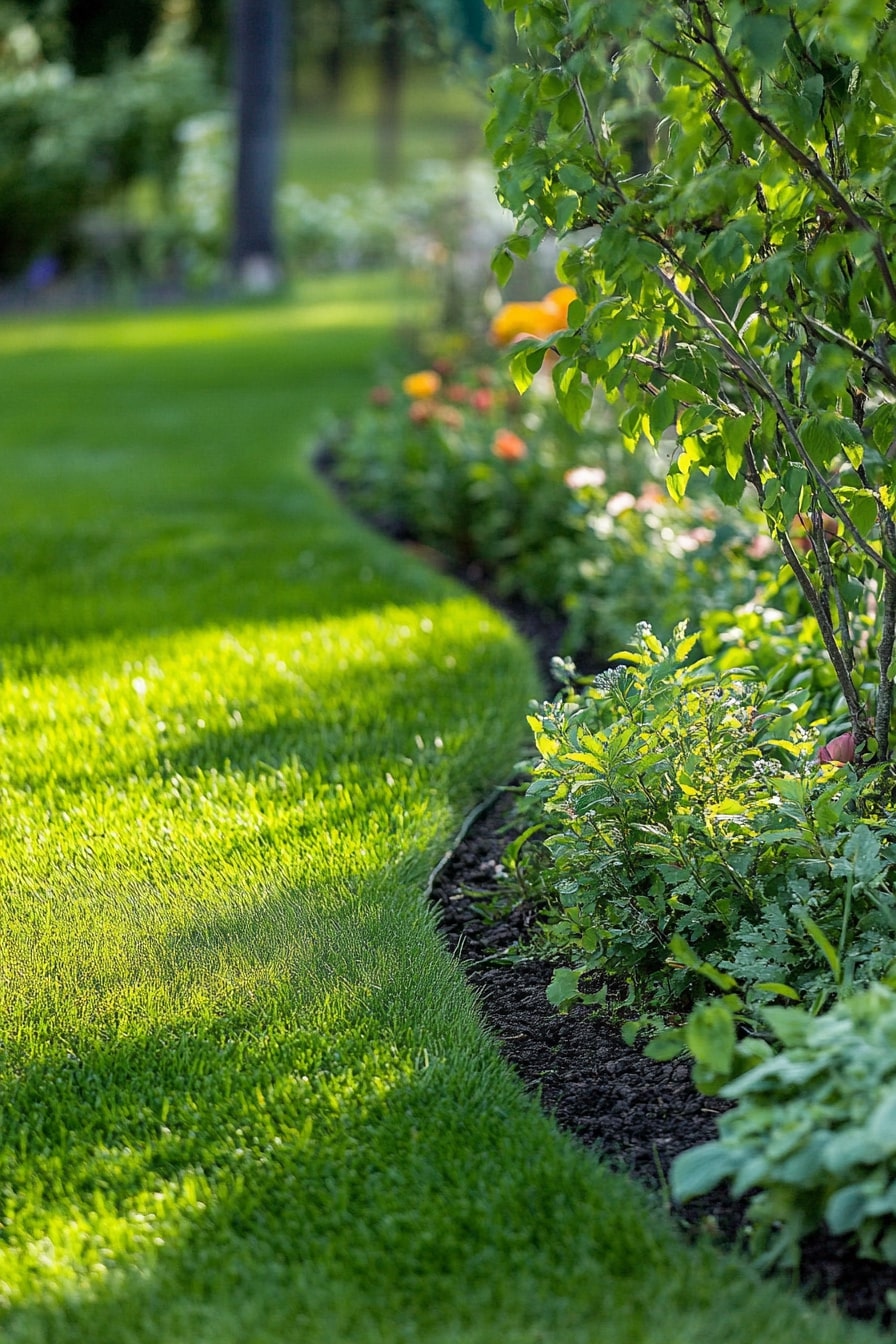 Crisp Lawn Edge with No Border Material
