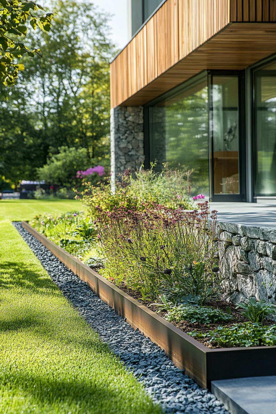 Elevate a Modern Bed with Sharp-Edged Steel Panels