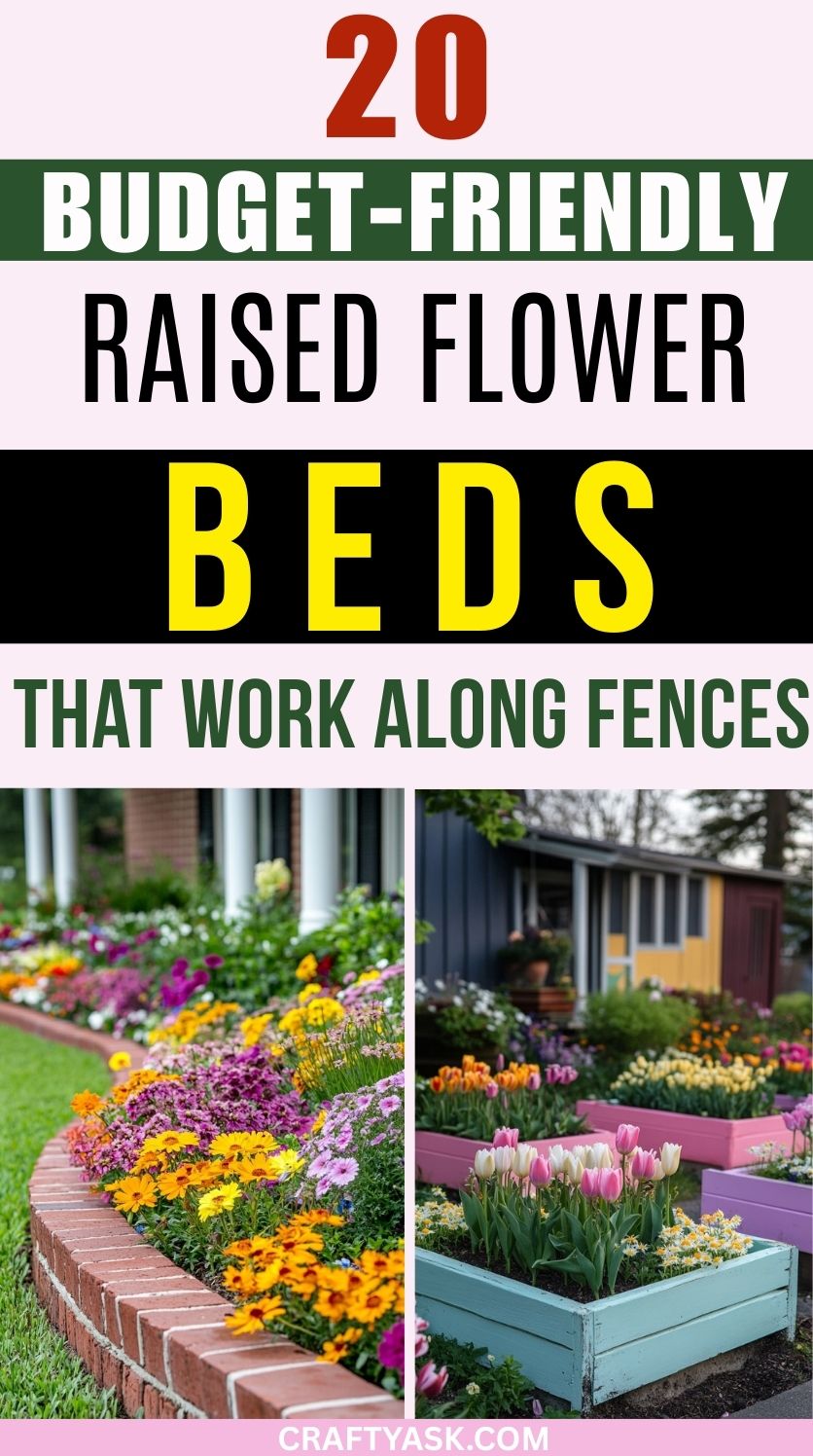 20 Raised Flower Beds That Work Perfectly Along Fences