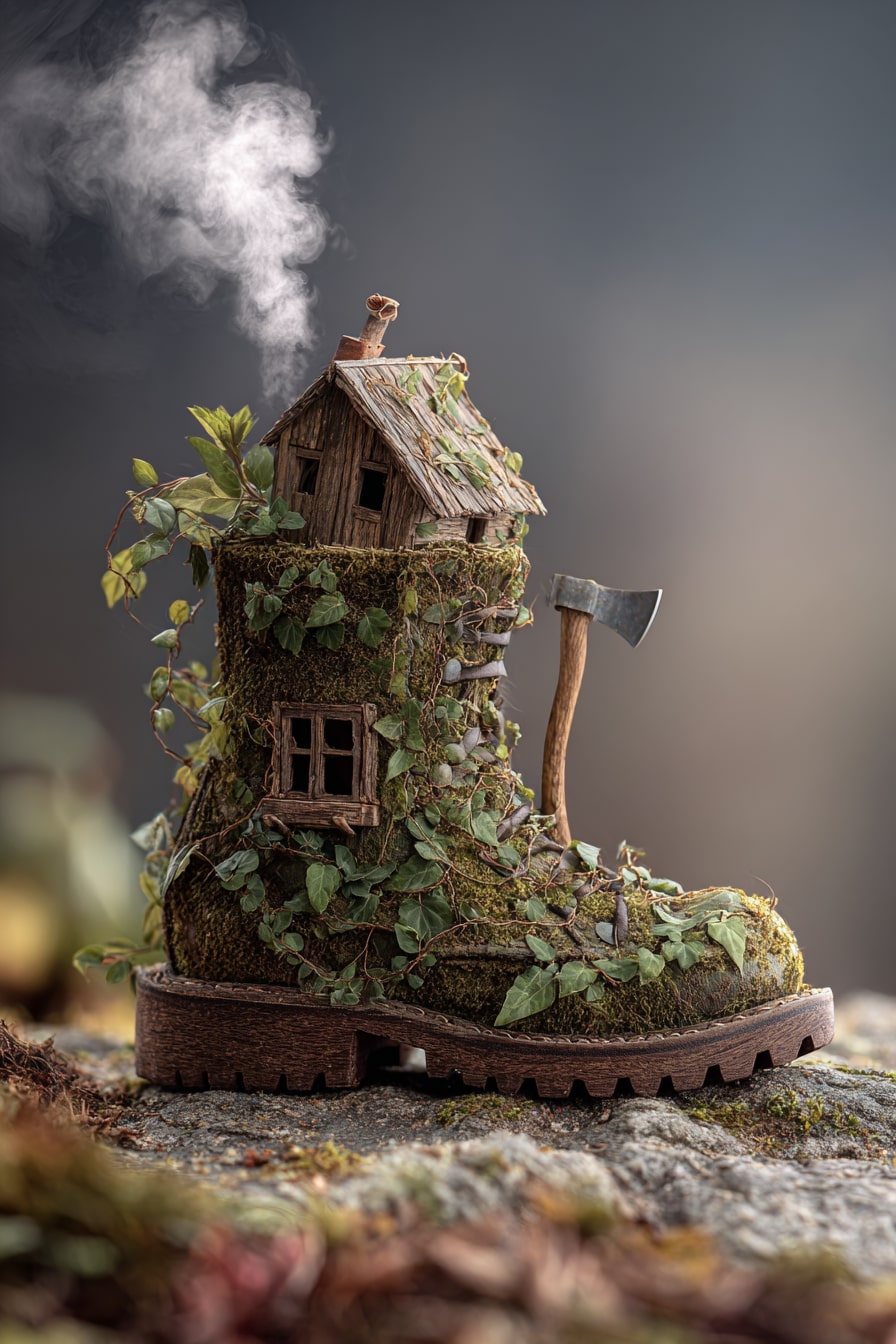 Transform an Old Boot into a Fairy Cottage