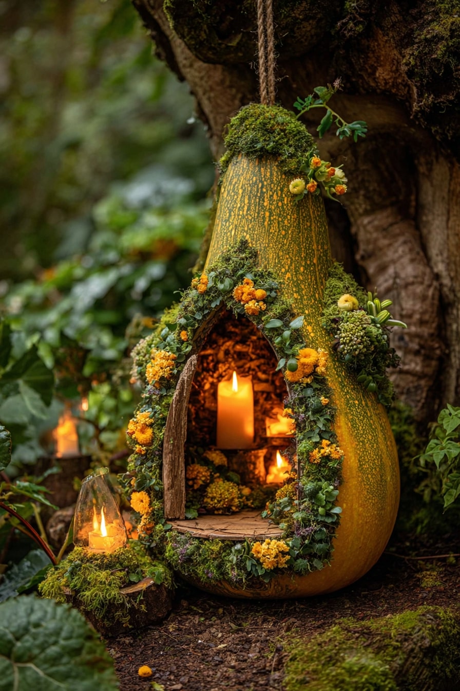 Hollow a Gourd and Brighten with Candleligh