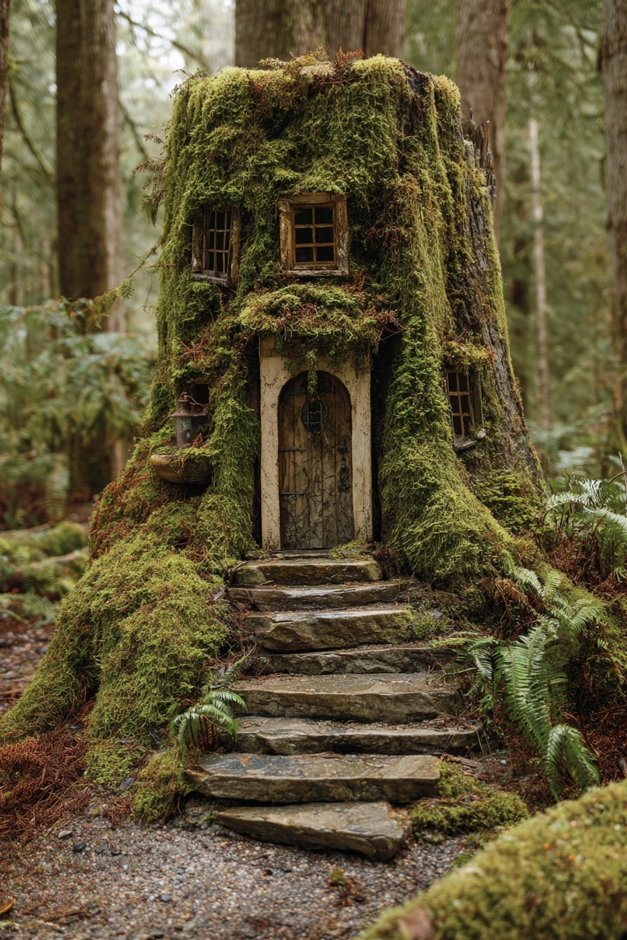 Carve Living Quarters into a Mossy Stump